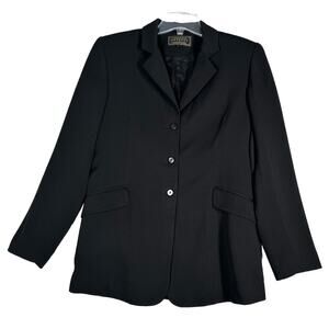 Compagnie Internationale‎ Express Blazer Womens 12 Black Preppy Office Business